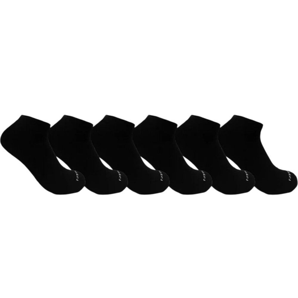 Firetrap Mens Knitted Trainer Socks (Pack of 6) / Black